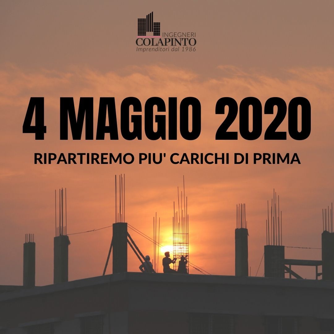 EMERGENZA COVID-19, RIAPERTURA CANTIERI